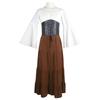 Ages Cosplay Middle Clothing Belted Dress Party Dresses Polyester Women Retro