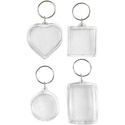 Porte-clés en plastique transparent avec fenêtre pour un dessin, une photo, etc. Réf 512730