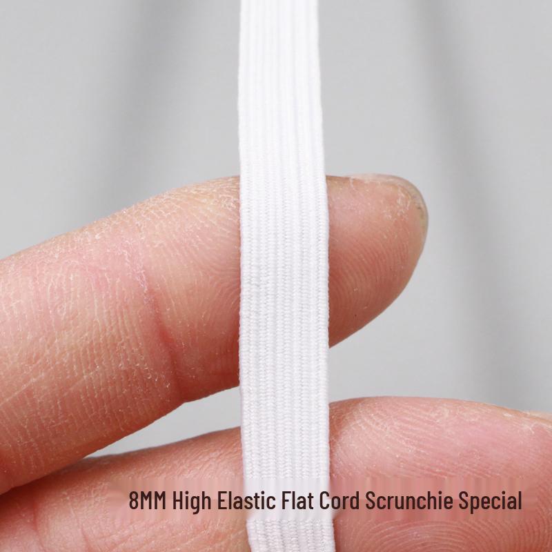 Flat Elastic Scrunchie Band 6-8-10MM DIY Hair Tie Material