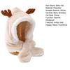 Baby Hat Winter Warm Thickened Plush Antler Design Windproof Temperature-Locking Soft Baby Outdoor Cap