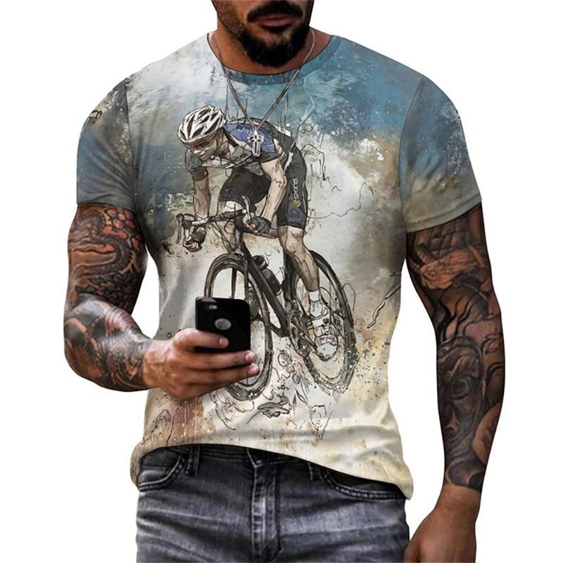 Summer Men Vintage T-Shirt 3D Printed Funny Graphic Tops Tees Male Casual