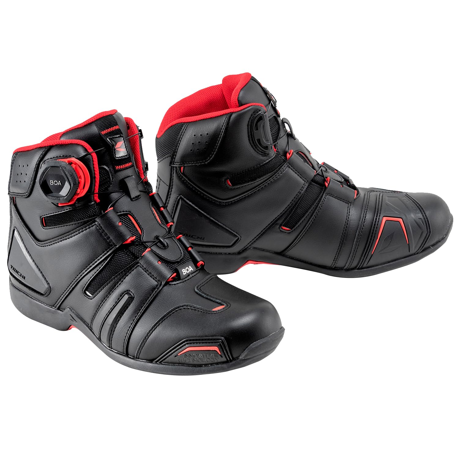 

RS Taichi Motorcycle Shoes 006 Drymaster Boa Riding Shoes RSS006 Black/Red (26.0cm)
