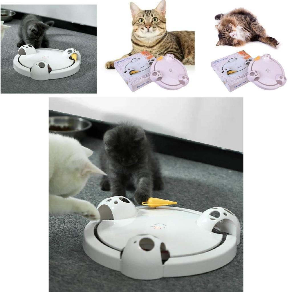 Premium Interactive Cat Toy With Automatic Rotating Mouse For Engaging Playtime