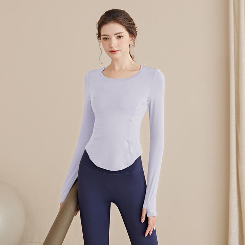 

High-End Women s Slimming Yoga Top, Long Sleeve, 2026 Style for Running, Pilates, and Fitness. M (95-110 lbs)