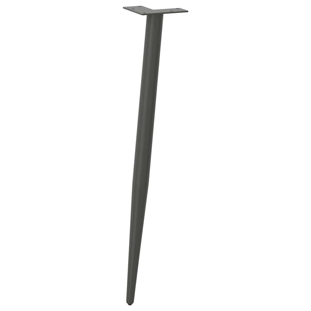 Vidaxl Nogi Do Stolika Kawowego, 4 Szt., Antracyt, 72-73 Cm, Stal