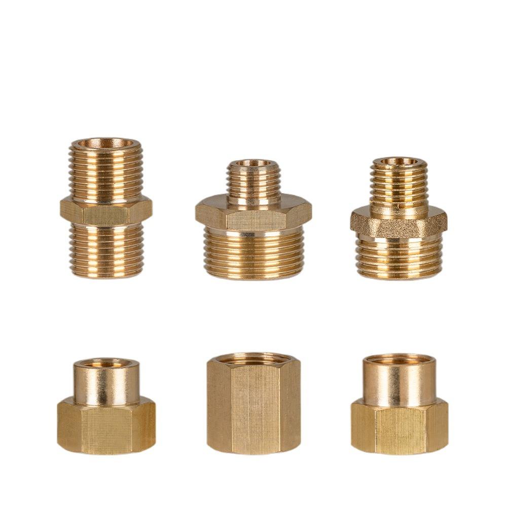 1/8" 1/4" 3/8" 1/2" BSPP M14/16/18/20/22 Metric Male Reducer Hex Nipple Brass Pipe Fitting Connector Pressure Gauge