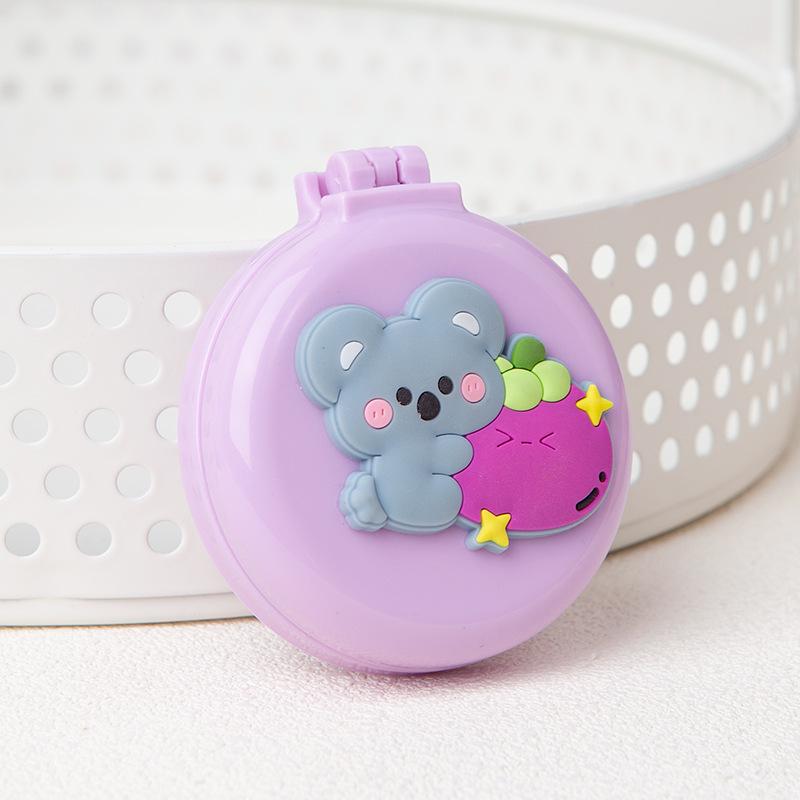 2-in-1 Mini Folding Cartoon Cushion Comb for Girls - Cute, Portable, Massage Air Cushion