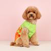 Color - Block Pet Vest, Black-White & Green-Orange Diamond Pattern Dog/Cat Clothes, Summer Breathable Small Pet Sleeveless Top