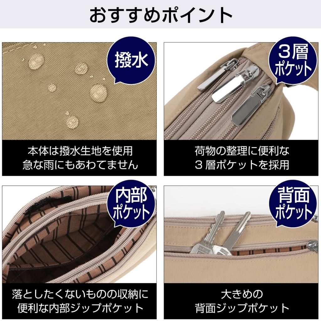 BB Field Damen Umhängetasche, Crossbody, Wasserabweisendes Nylon, Klein, Unisex, 2512 (Schwarz)