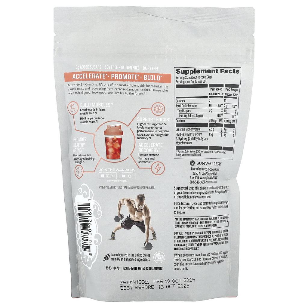 Sport, Active Hmb + Creatine Monohydrate, Unflavored, 240G (8.46Oz)