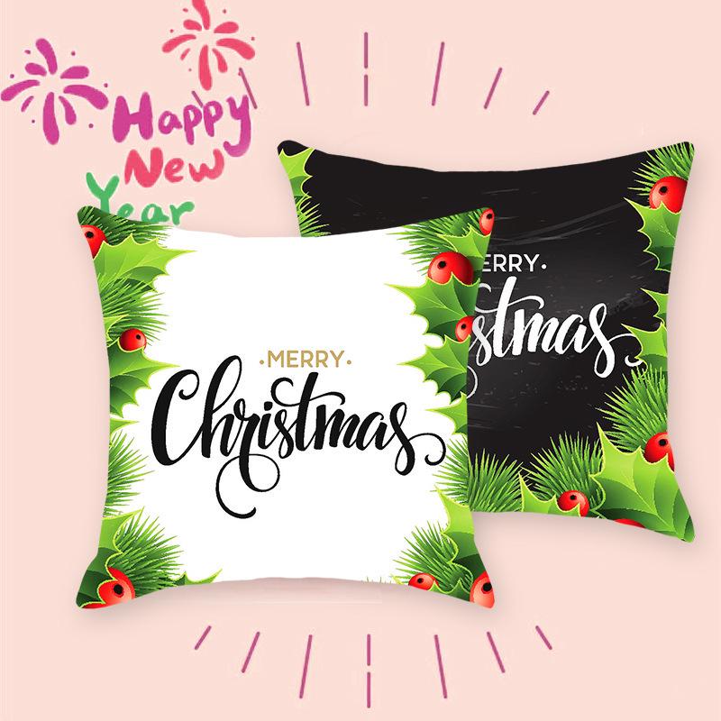 Cross-Border Christmas Festival Printed Cushion Cover for Sofa, Bedside, or Living Room