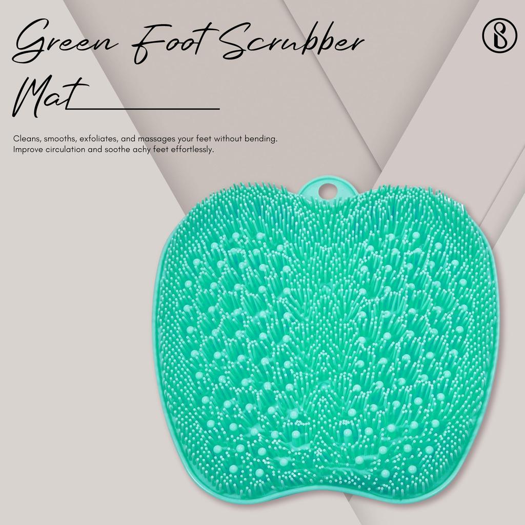 Beauté Secrets Foot Scrubber Mat Cleans, Smooths, Exfoliates & Massages Your Feet Without Bending, Improve Foot Circulation & Soothe Achy Feet, Gre