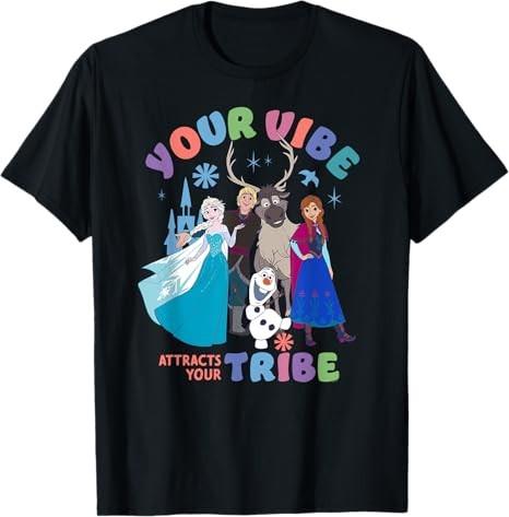 Princess Frozen Friends Your Vibe Attracts Your Tribe TShirt S