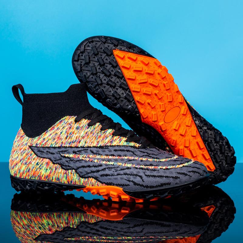 

Футбольные бутсы Assassin для мужчин и женщин с высоким верхом AG Spikes Broken Nails для подростков и детей, тренировочные кроссовки больших размеров 46