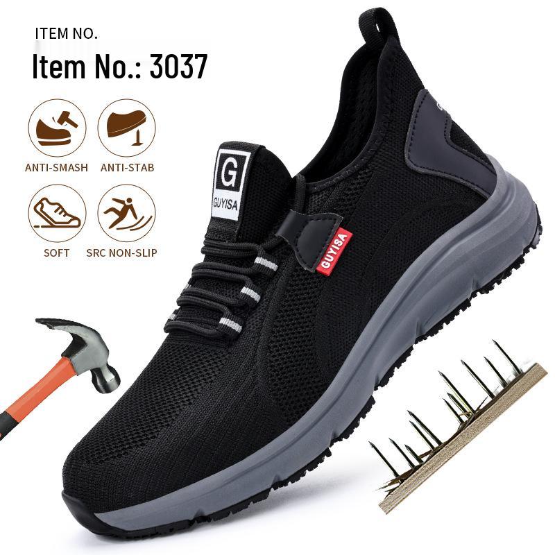 Spring Safety Work Shoes: Anti-Smash, Puncture-Resistant, Durable Soles, Oil, Acid & Alkali Resistant for Construction Sites