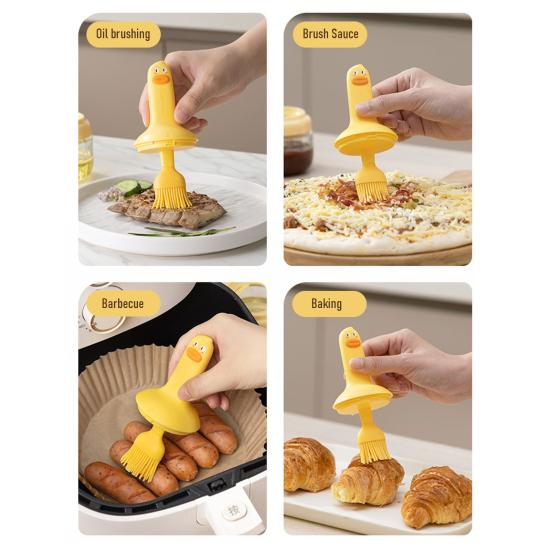 Öl-Pinsel mit Flasche Hitzebeständiger Silikon-Backpinsel Niedlicher Enten-Pinsel und Flasche zum Grillen Kochen Backen Barbecue Camping