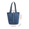 Large Capacity Tote Bag Phone Pockets Canvas Lunch Bag Personalize Denim Bucket Bag  Outdoor