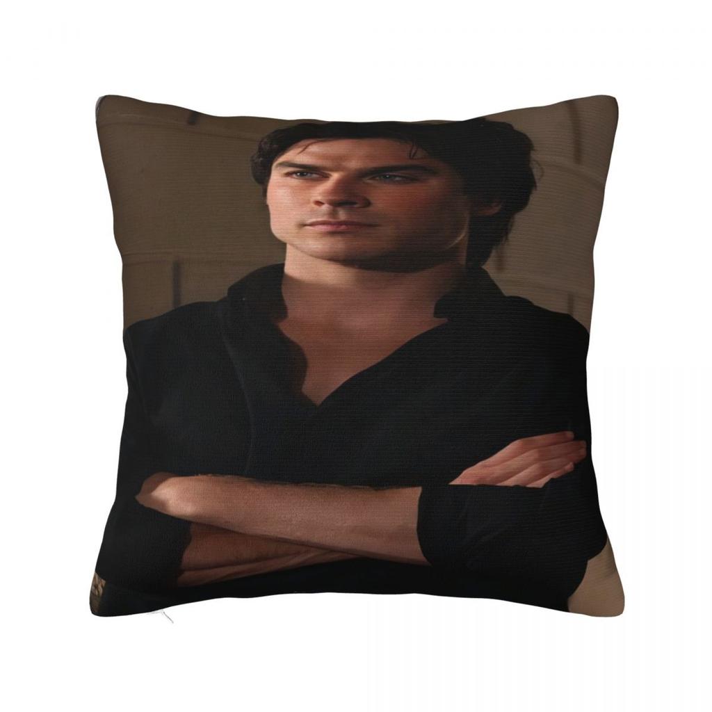 Warm Home Damon Salvatoredecoration Pillowcase Merch Pillow Cover Zipper Multiple Sizes