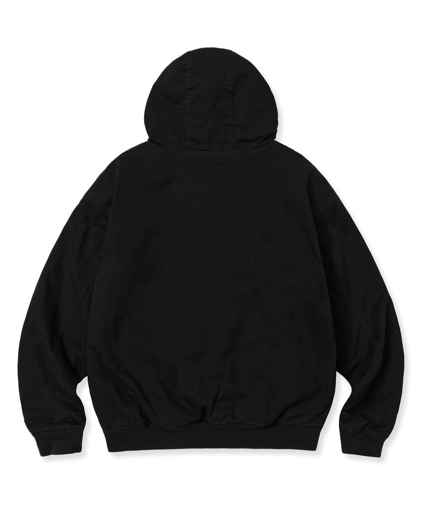 Brownbreath Bb Twill Washed Hood Zip Up - Black
