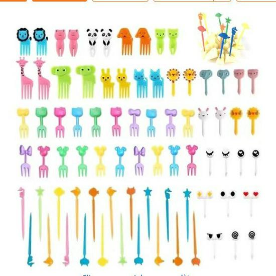 Mickey & Animal Paradise Cute Mini Bento Decoration Picks & Fruit Forks Set
