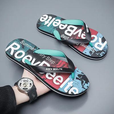 Flip Flops for Men Summer Daily Wear Trendy Slippers Fashion Casual Outdoor Non-slip Comfortable Flat Heel Male Beach Slippers