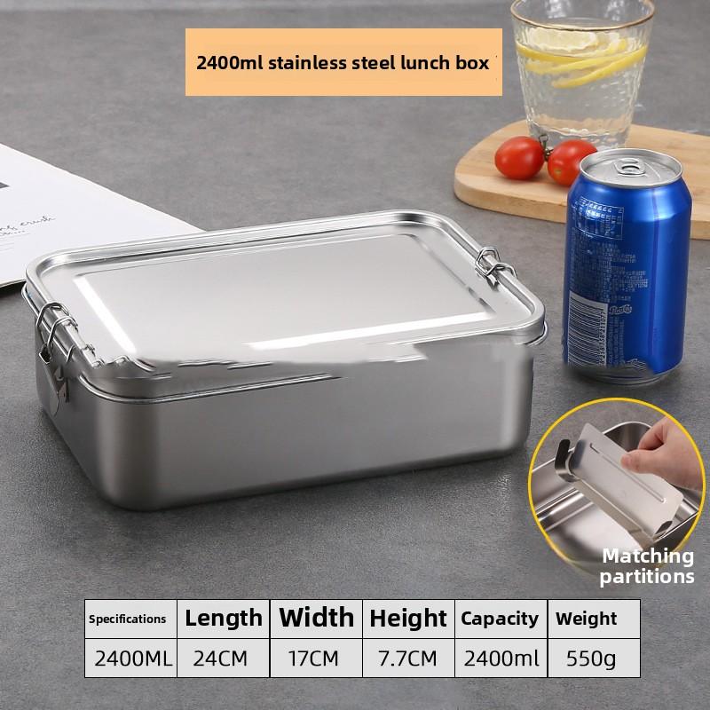 Stainless Steel Bento Box Metal Lunch Box Food Storage Containers with Lockable Clips Lunch Snack Boxes for Work,School