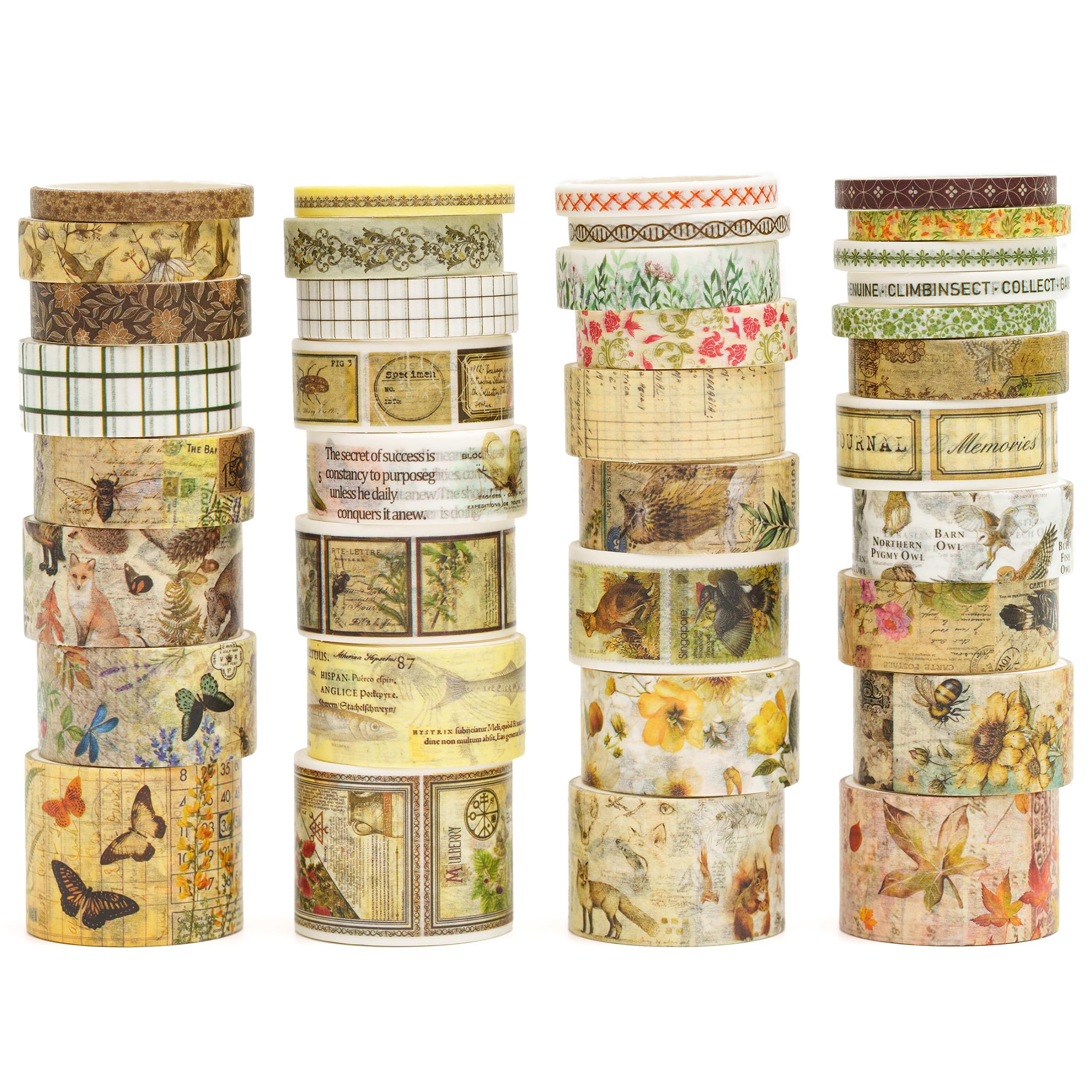 

Songdao Washi Tape Retro Art Set Vintage Masking Tape Classic Art Pattern Perfect for and Gift Wrapping x 2m each Songs of the 36-Roll / Planners,