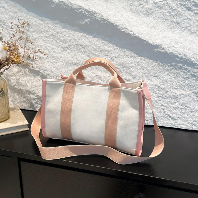 Striped Contrast Color Women's Shoulder Bags Travel Large Capacity Ladies Crossbody Bag Outdoor Portable Female Handbags Tote