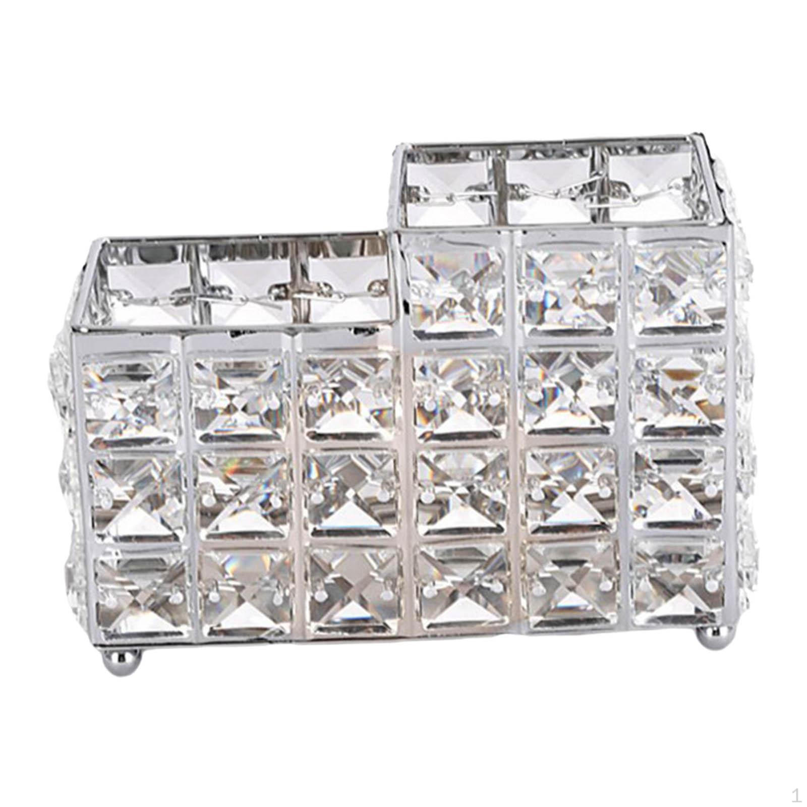 

Хрустальный держатель ручной работы, карандаш для бровей, чашка для туалетного столика silver B