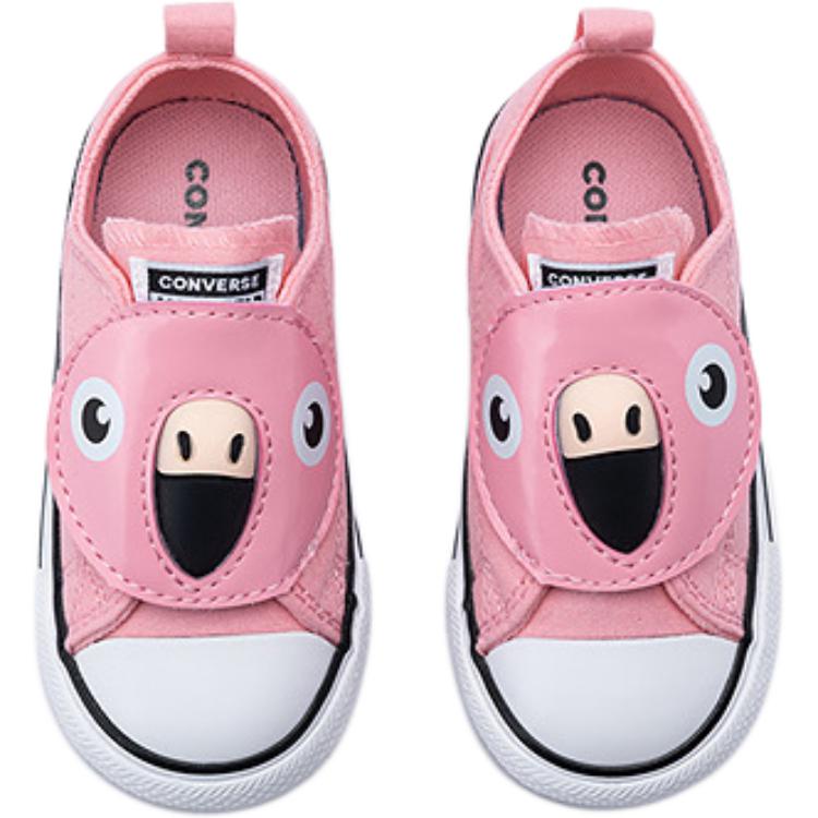 Converse Cute Flamingo Shaped Velcro Casual Comfortable Low Top Walking Shoes Baby Shoes Pink A11789C