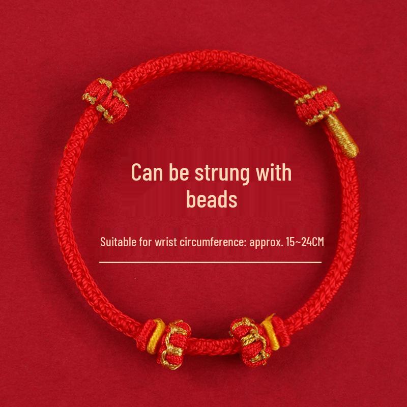 Rotes gewebtes Seilarmband für Männer & Frauen – Glücksbringer zum Jahr des Pferdes