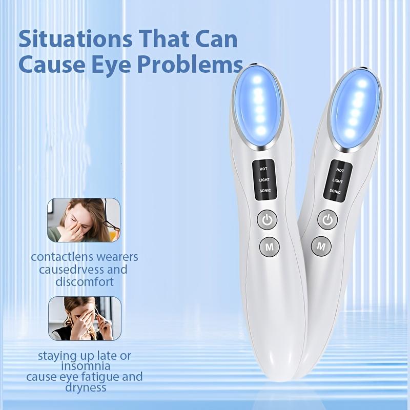 USB Rechargeable Eye Beauty Instrument Multi-gear Adjustment Vibration Massage Ergonomic Design Delicate Metal Surface