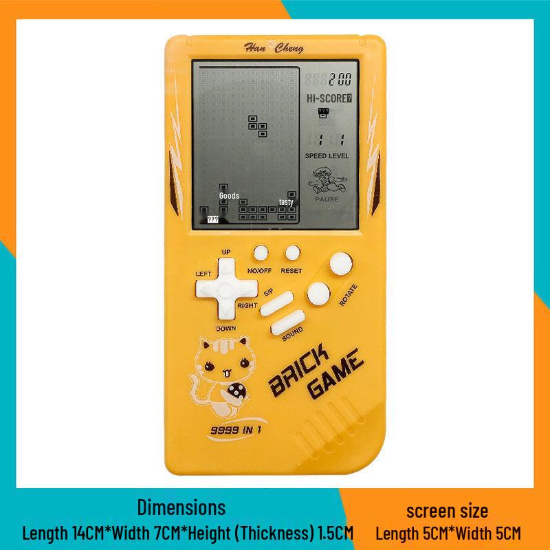Classic Handheld Tetris Game: 90s Nostalgic Educational Toy for Kids