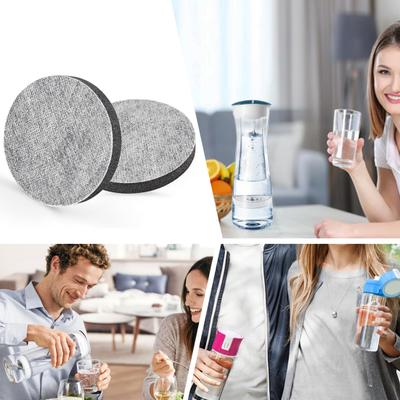 Micro Disc Water Filter Replacements for Brita Activated Carbon Water Filter Disc Water Pitcher Filter for Travel Bottles Removes Chlorine Metals