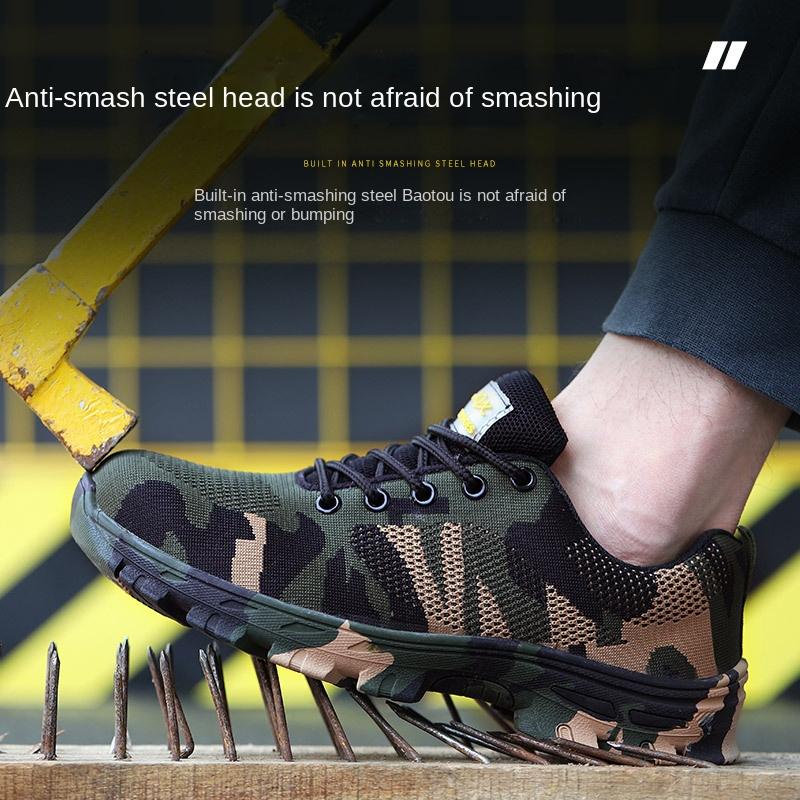 Labor Insurance Shoes Steel Baotou Anti-smashing and Stab-proof Safety and Lightweight Work Shoes