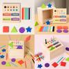 Toys Educational Toys Baby Sensory Bin Montessori Permanent Box Parish Sensory Play Color Shape Sorting Games Cognitive Wooden