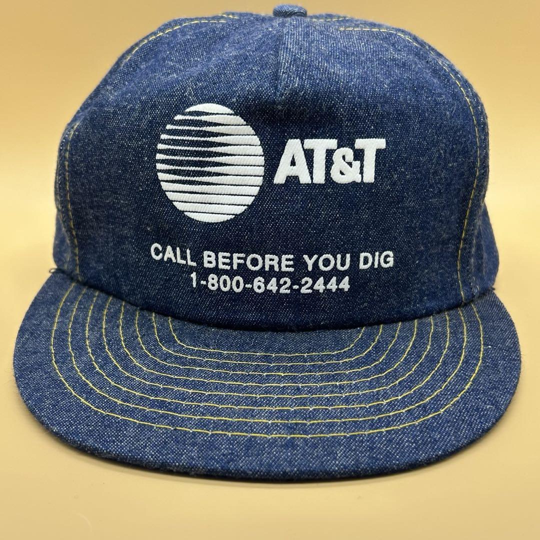 

[USED] Nearly dead 90s AT&T old logo denim trucker cap with OTTO body