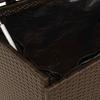 Garden Storage Box with Wheels Brown 160x55x75 cm Poly Rattan