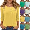 Damen Lässiges Lockeres Farb Runder Hals T-Shirt