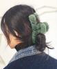 Racoha Mint Green Fur Large Hair Clip