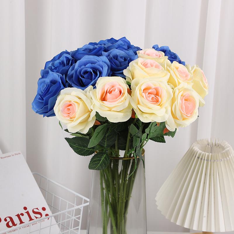 Sınır Ötesi Yünlü Kumaş Ev ve Düğün Dekoru için Yapay Gül