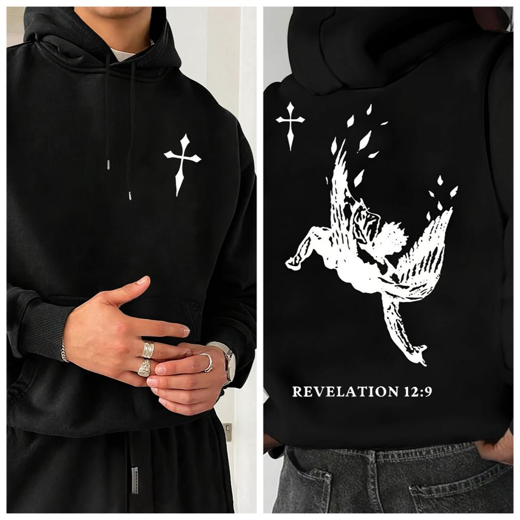 Autumn/Winter Men Vintage Cartoon Anmine Graphic Hoodie Fashion Streetwear Hoodies Unseix Sweatshirt Fleece Oversized Casual