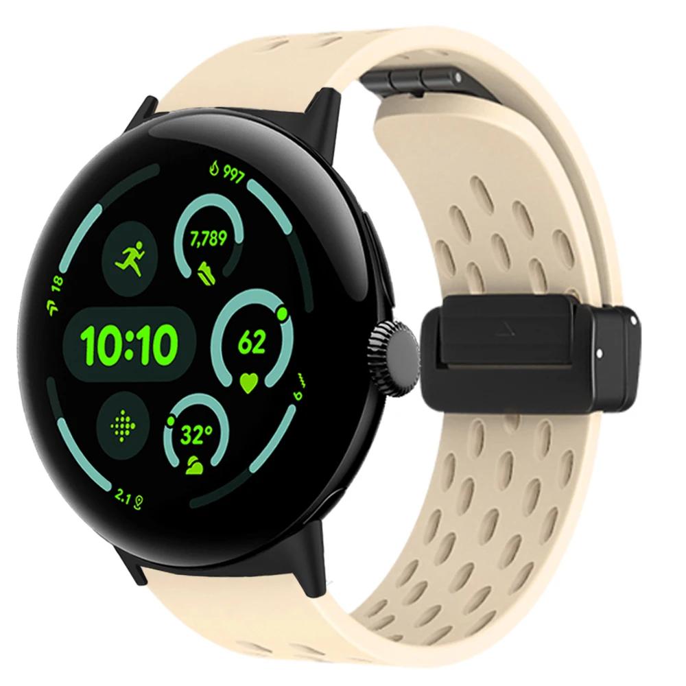 

Breathable Silicone Strap for Google Pixel Watch 3 45mm Magnetic Bracelet for Pixel Watch 3 41mm Wristband Replaced Accessories Pixel Watch 3 2 41mm