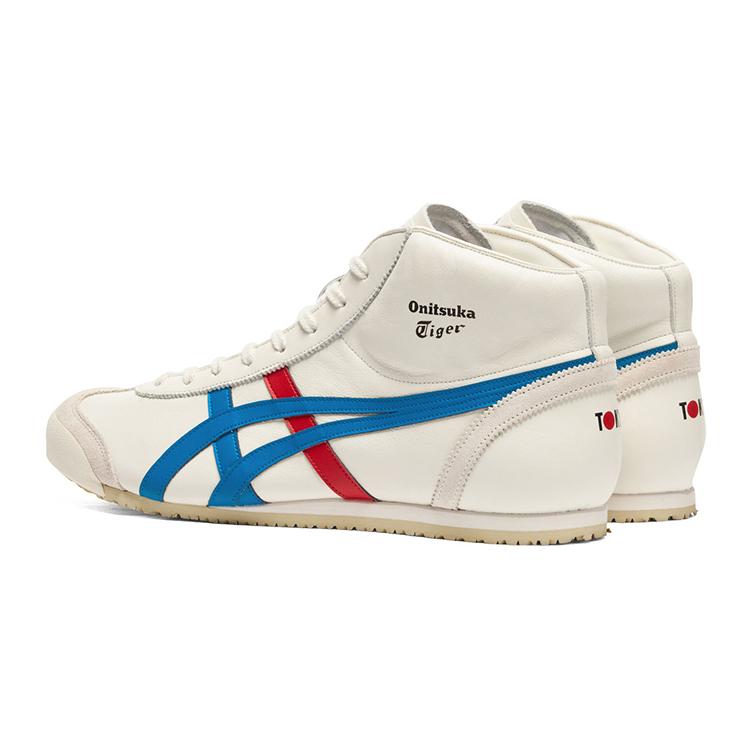 ONITSUKA TIGER Mexico Mid Runner Sports Retro Durable Mid-Top Lifestyle Casual Shoes Unisex Sneaker Beige Blue 1183B577-103