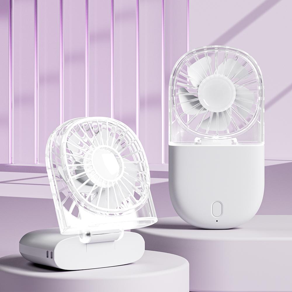 Summer Cooling Fan Humidifier Five-hole Spray Fans Transparent USB Portable Handheld Fan Lightweight Adjustable Cute Small Fans