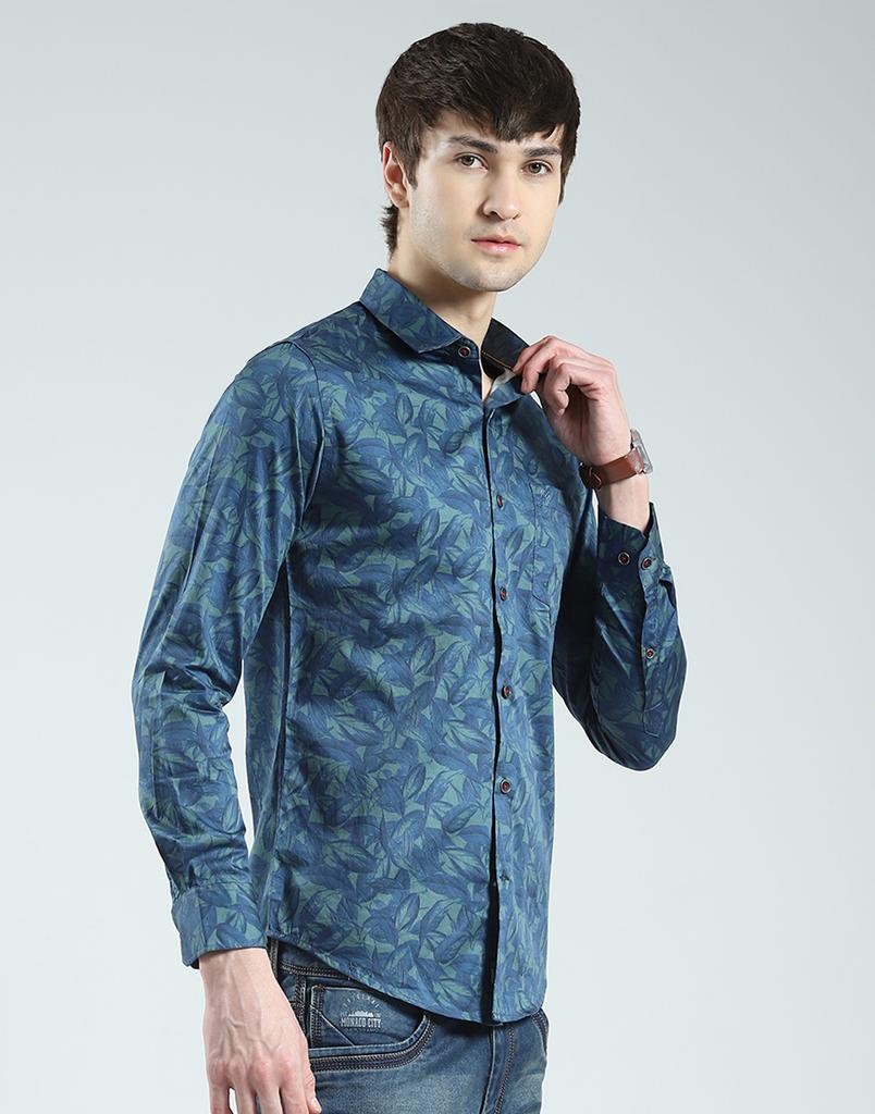 MONTE CARLO Men's Slim Fit Striped Full Sleeve Shirt