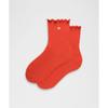 Lululemon Unisex Lettuce Edge Quarter Socks Cherry Ember Coconut Ivory