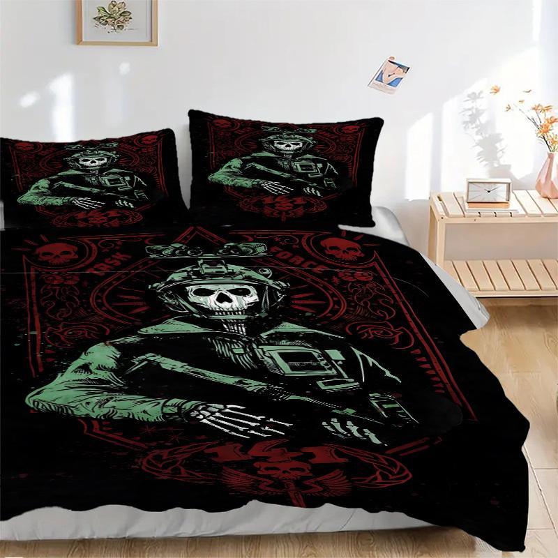 

3pcs Resident Evil Comforter Set - Four Seasons Home High,Machine Washable Bedspread with Pillowcases (No Filling) yy250909064 135x200cm