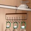 Solid Wood Multifunctional Suspender and Vest Hanger for Wardrobe or Dormitory