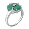 Silver Ring with Natural Emerald 3.098ct (2062226)